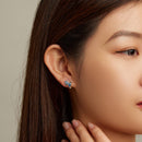 925 Sterling Silver Earrings with Pavé Setting and Oxidized Finish for Women-5