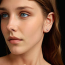 925 Sterling Silver Moissanite 0.10 Carat Earrings for Women - 0.7cm Size-6