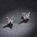 925 Sterling Silver Earrings with Pavé Setting CZ and Oxidized Silver-6
