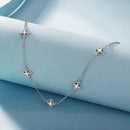 925 Sterling Silver + Moissanite Necklace with Plated White Gold - 40+5cm Length for Women-3