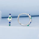 925 Sterling Silver Earrings with Pavé Setting CZ in White Gold for Women-5