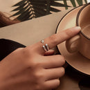 925 Sterling Silver Ring with Oxidized Finish - Width 0.15-0.8cm for Women-6