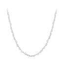 925 Sterling Silver Necklace with Platinum Plating, 395+55mm Length, 3.0mm Width for Women-1