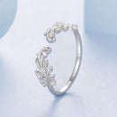 925 Sterling Silver White Gold Plated Ring with Pavé Setting CZ for Women-2