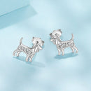 925 Sterling Silver Pavé Set CZ White Gold Plated Earrings for Women-3