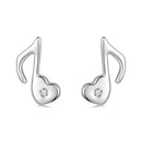 925 Sterling Silver Earrings with Pavé Setting CZ in White Gold Finish, 1x0.7cm for Women-1