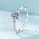 S925 Sterling Silver Enamel Plated Platinum Ring-4
