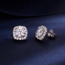 925 Sterling Silver Moissanite 1.0cm Earrings with Pavé Setting for Women-5