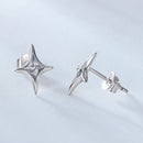 925 Sterling Silver Earrings 1.2x0.9cm-4