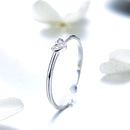 925 Sterling Silver Plated Platinum Pavé Setting CZ Ring-2