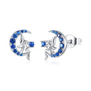 925 Sterling Silver Plated Platinum Pavé Setting CZ Earrings-1