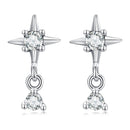 925 Sterling Silver Earrings with Pavé Setting CZ, 1.4*0.8cm for Women-3