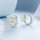 925 Sterling Silver Earrings with Transparent Glass, 12x9mm Size for Women-4