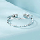 925 Sterling Silver & White Gold Plated Ring for Women - Stylish Width 2.3-6.3mm-4