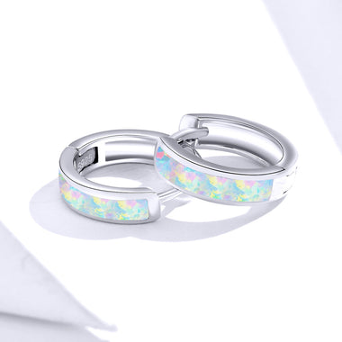 925 Sterling Silver Opal Earrings for Women - 0