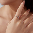 925 Sterling Silver White Gold Plated Ring with Pavé Setting CZ for Women-6