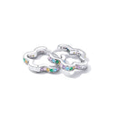 925 Sterling Silver Earrings with Pavé Setting CZ and Platinum Plating for Women-8