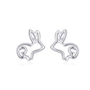 S925 Sterling Silver Plated Platinum Earrings-1