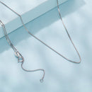 925 Sterling Silver + Plated White Gold Necklace 40cm for Women-1