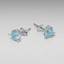925 Sterling Silver Oxidized CZ Earrings-3