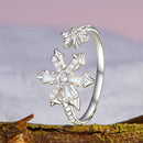 925 Sterling Silver Ring with White Gold Plating and CZ for Women-4