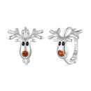 925 Sterling Silver White Gold Plated Pavé Set CZ Earrings for Women-1