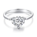 925 Sterling Silver 1.0 Carat Moissanite Ring in Size 8-3