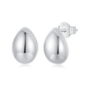 925 Sterling Silver Earrings 10x7mm with Oxidized Silver for Women-2