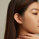 925 Sterling Silver Oxidized Earrings for Women 1.2*0.4cm-5