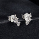 925 Sterling Silver Moissanite Earrings with White Gold Plating for Women-2