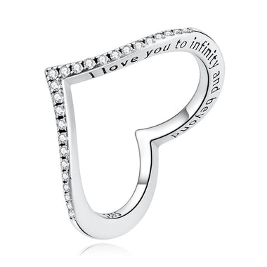 925 Sterling Silver Oxidized Size 6.0 Pavé CZ Ring for Women