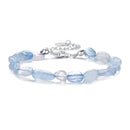 925 Sterling Silver Crystal Bracelet 15+6cm for Women-3