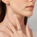 925 Sterling Silver White Gold Plated Enamel Ring for Women-4