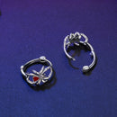 925 Sterling Silver Earrings with Pavé Setting CZ and Enamel Process-7