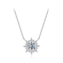 925 Sterling Silver 0.5 Carat Moissanite Necklace in White Gold Plating for Women-2