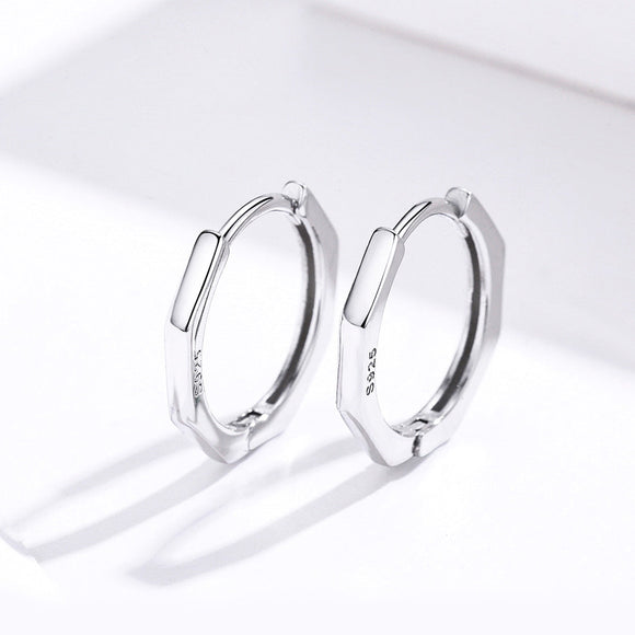 925 Sterling Silver Earrings 1.6*1.5 Size for Unisex