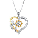 925 Sterling Silver Plated Gold Moissanite Necklace with Pavé Setting for Women-2
