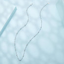 925 Sterling Silver 40+5cm White Gold Plated Necklace for Women-3
