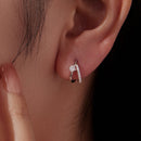 925 Sterling Silver Moissanite 0.3ct Earrings Size 1.2*0.6cm for Women-8