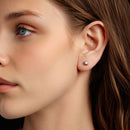 925 Sterling Silver Moissanite 0.10 Carat Earrings for Women - 0.7cm Size-7