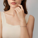 925 Sterling Silver Plated White Gold Adjustable Bracelet for Women-7