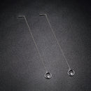 925 Sterling Silver Plated Platinum Pavé Setting CZ Earrings for Women-2