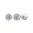925 Sterling Silver 0.5 Carat Moissanite Earring for Women-3