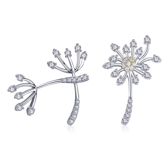 925 Sterling Silver Jewelry Set with Pavé Setting CZ, 2.0*1.4cm