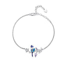 925 Sterling Silver Enamel Bracelet with Pavé Setting CZ-2