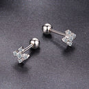 925 Sterling Silver Moissanite Earrings White Gold Plated 0.5cm for Women-3