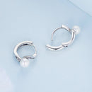 925 Sterling Silver Earrings with Quality Shell Pearl and Oxidized Silver for Women-4