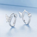 925 Sterling Silver Earrings with White Gold Plating, 1.1x0.7 cm, for Women-3