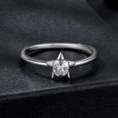 925 Sterling Silver 0.30 Carat Moissanite Ring Size 8-3