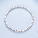 925 Sterling Silver White Gold Plated 16cm Stretchable CZ Bracelet for Women-1